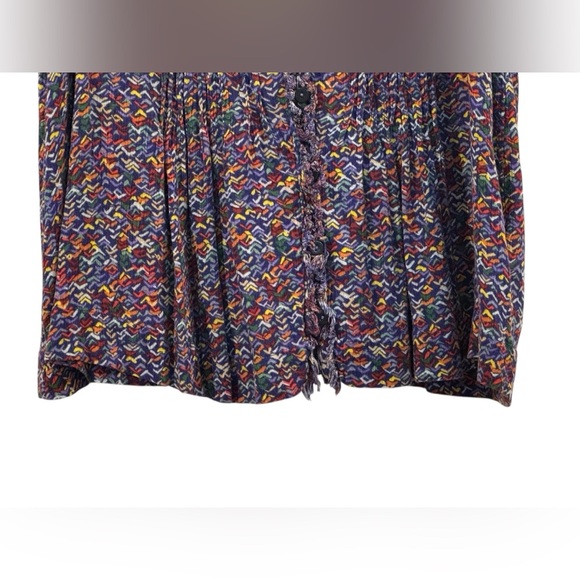 Women’s Anthropologie Maeve Lila Pintuck Multicolor Sleeveless Tank Top: Medium - Picture 4 of 12